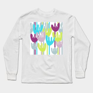 Modern abstract tulip flowers Long Sleeve T-Shirt